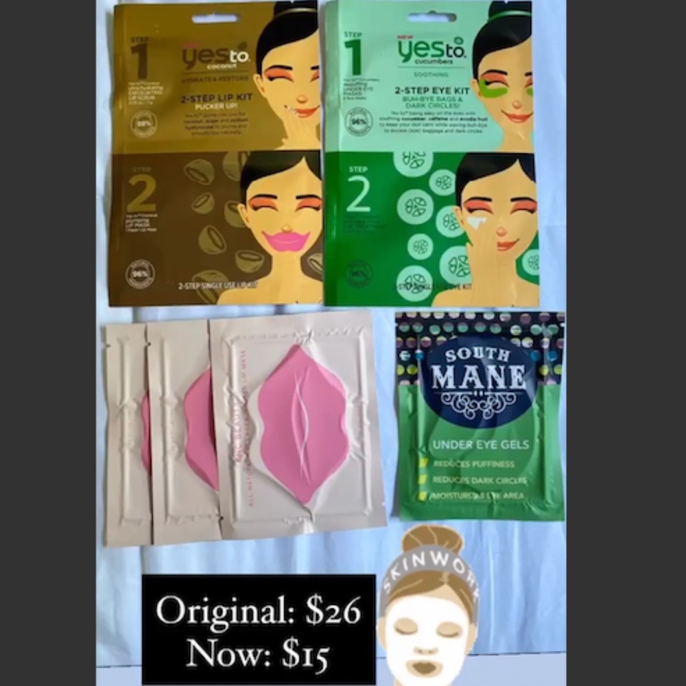 LIP MASK, EYE KIT, UNDER EYE GELS, LIP MASK
